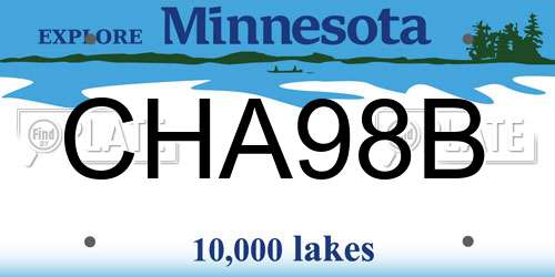 CHA98B Minnesota License Plate