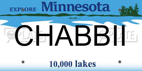 CHABBII Minnesota License Plate