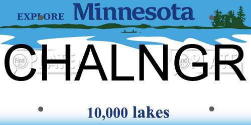 CHALNGR Minnesota License Plate