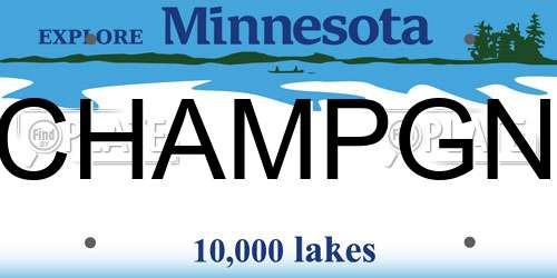 CHAMPGN Minnesota License Plate