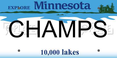 CHAMPS Minnesota License Plate