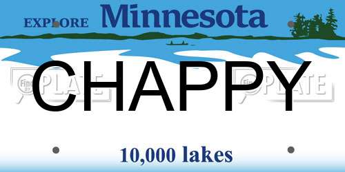 CHAPPY Minnesota License Plate