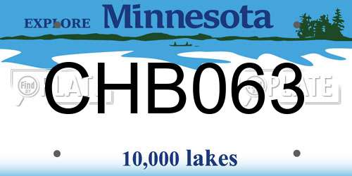 CHB063 Minnesota License Plate