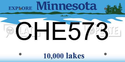 CHE573 Minnesota License Plate