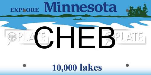 CHEB Minnesota License Plate