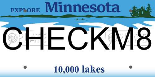 CHECKM8 Minnesota License Plate