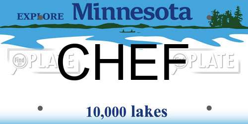 CHEF Minnesota License Plate