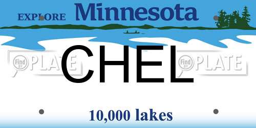 CHEL Minnesota License Plate