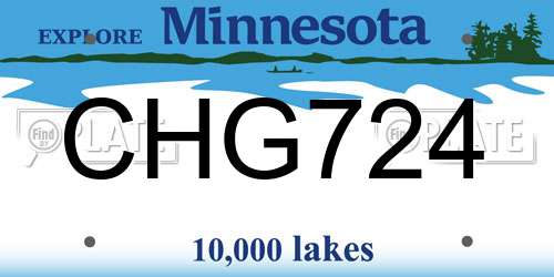 CHG724 Minnesota License Plate