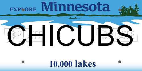 CHICUBS Minnesota License Plate