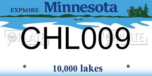 CHL009 Minnesota License Plate