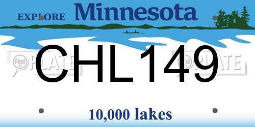 CHL149 Minnesota License Plate