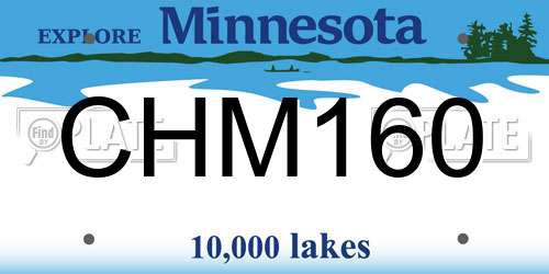 CHM160 Minnesota License Plate