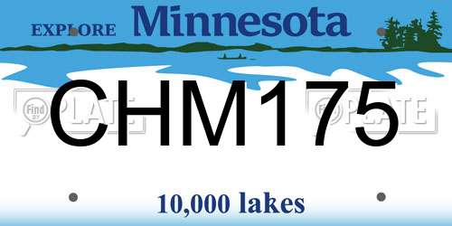 CHM175 Minnesota License Plate