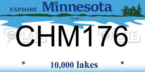 CHM176 Minnesota License Plate