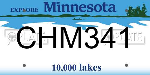 CHM341 Minnesota License Plate