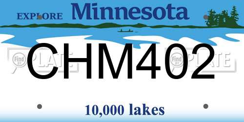 CHM402 Minnesota License Plate