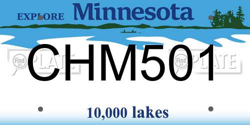 CHM501 Minnesota License Plate