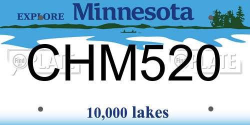 CHM520 Minnesota License Plate
