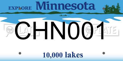 CHN001 Minnesota License Plate