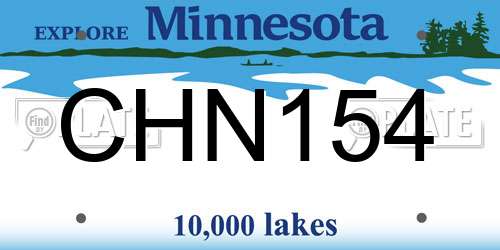 CHN154 Minnesota License Plate