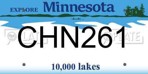 CHN261 Minnesota License Plate