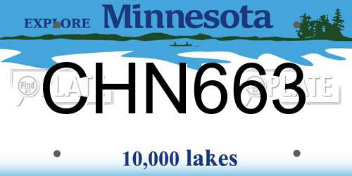 CHN663 Minnesota License Plate