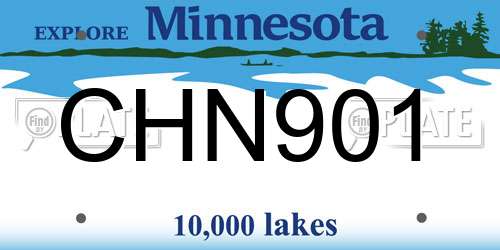 CHN901 Minnesota License Plate