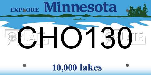 CHO130 Minnesota License Plate