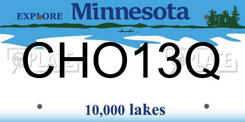 CHO13Q Minnesota License Plate