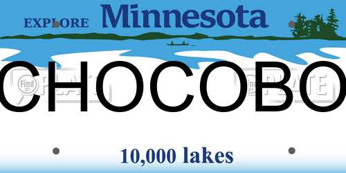 CHOCOBO Minnesota License Plate
