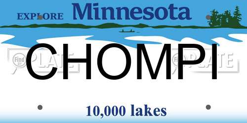 CHOMPI Minnesota License Plate