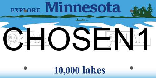 CHOSEN1 Minnesota License Plate