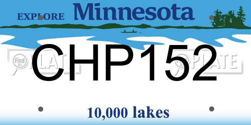 CHP152 Minnesota License Plate