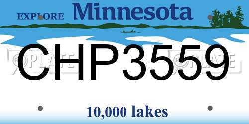 CHP3559 Minnesota License Plate