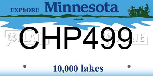 CHP499 Minnesota License Plate