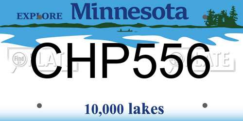 CHP556 Minnesota License Plate