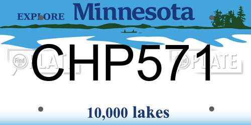 CHP571 Minnesota License Plate