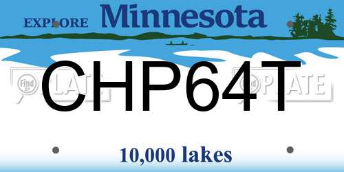 CHP64T Minnesota License Plate