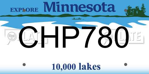 CHP780 Minnesota License Plate