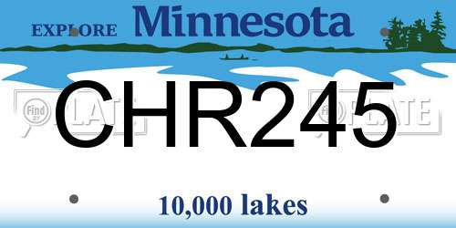 CHR245 Minnesota License Plate