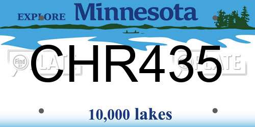 CHR435 Minnesota License Plate