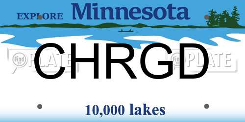 CHRGD Minnesota License Plate