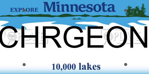 CHRGEON Minnesota License Plate