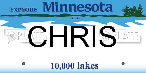 CHRIS Minnesota License Plate