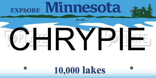 CHRYPIE Minnesota License Plate