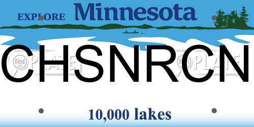 CHSNRCN Minnesota License Plate
