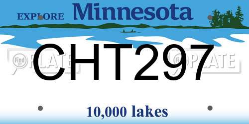 CHT297 Minnesota License Plate
