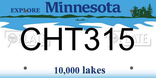 CHT315 Minnesota License Plate