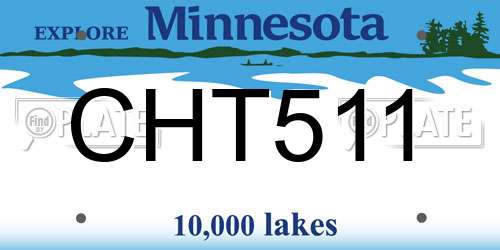 CHT511 Minnesota License Plate